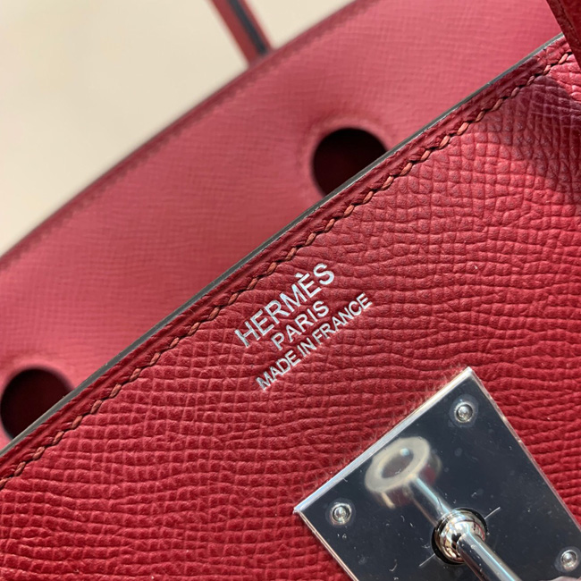 エルメス バーキン30 ルビー ヴォーエプソン シルバー金具