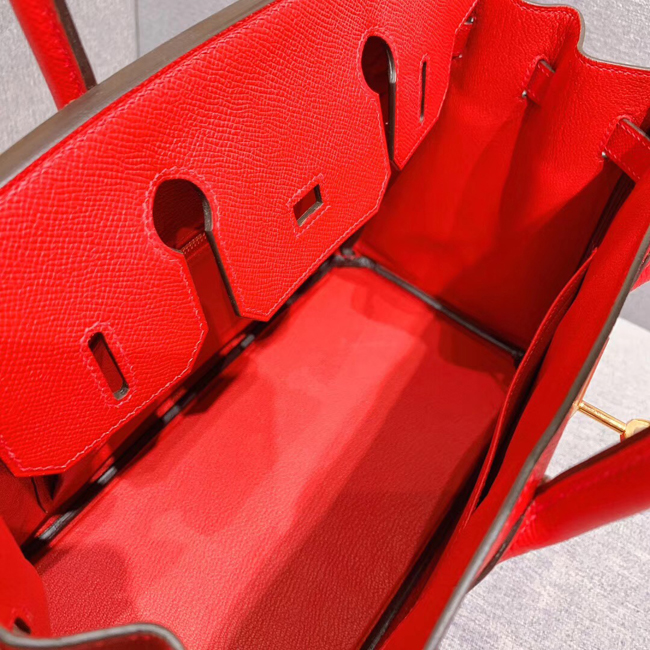 エルメス バーキン30 ルージュカザック ヴォーエプソン ゴールド金具