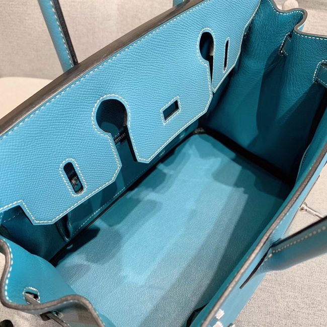 エルメス バーキン30 ブルージーン ヴォーエプソン シルバー金具