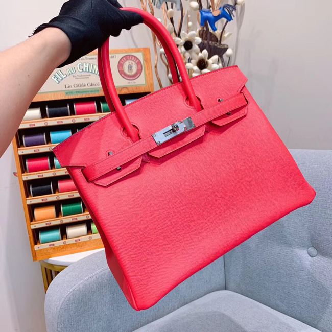 エルメス バーキン30 ローズエクストリーム ヴォーエプソン シルバー金具