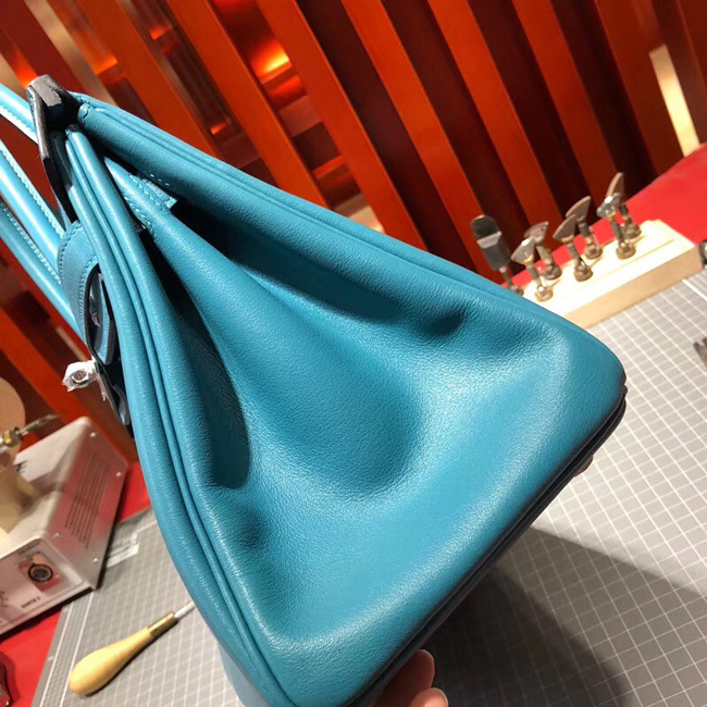 エルメス バーキン30 ターコイズ スイフト シルバー金具