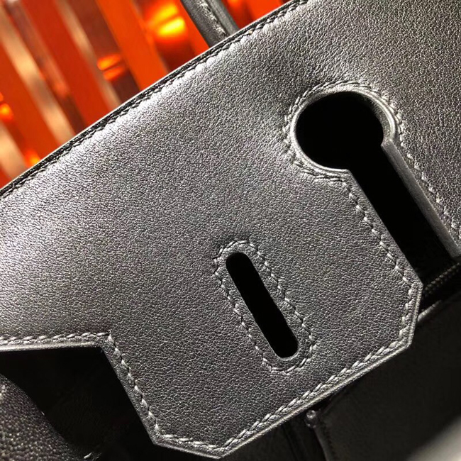エルメス バーキン30 ブラック スイフト シルバー金具