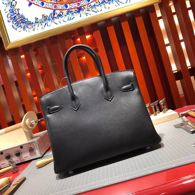 エルメス バーキン30 ブラック スイフト シルバー金具