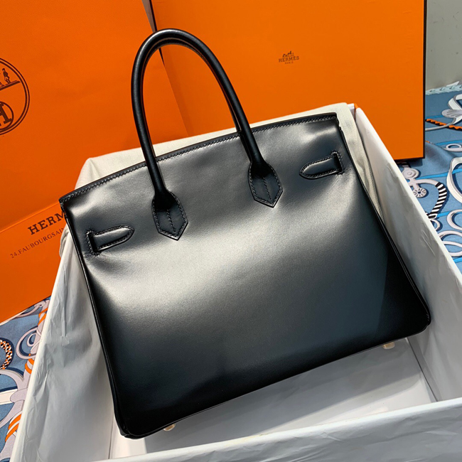 エルメス バーキン30 ブラック ボックスカーフ ゴールド金具