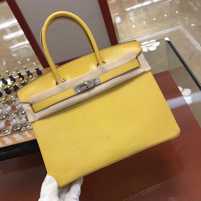 エルメス バーキン30 ソレイユ リザード シルバー金具