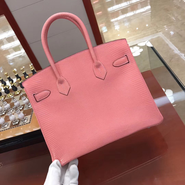 エルメス バーキン30 ローズコンフェッティ リザード シルバー金具