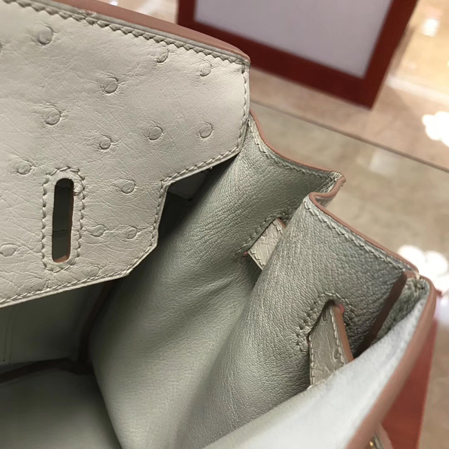 エルメス バーキン30 クレ オーストリッチ ゴールド金具