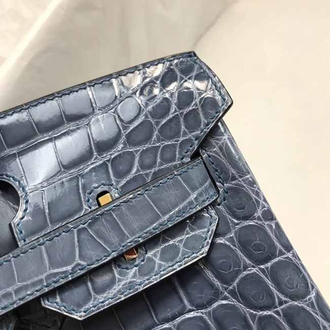 エルメス バーキン30 ブルーオラージュ クロコダイル ニロティカス ゴールド金具