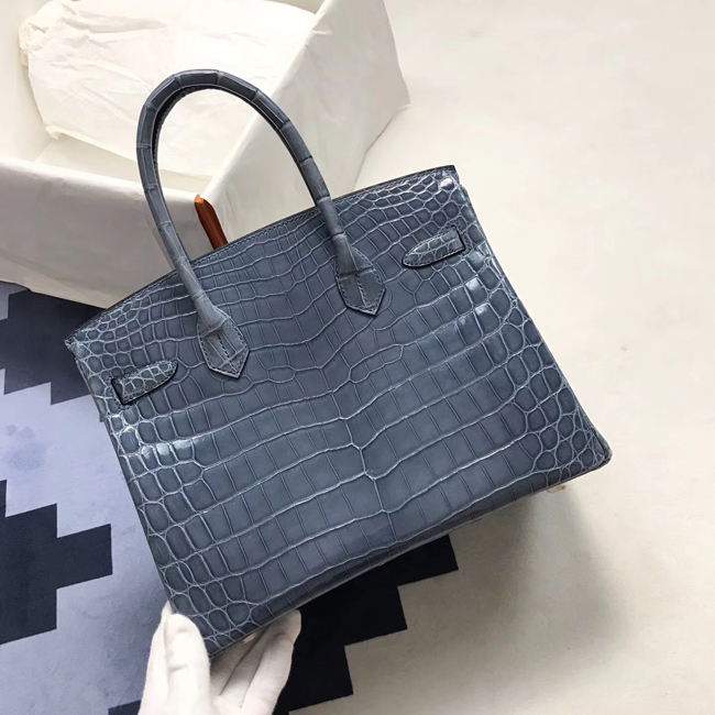 エルメス バーキン30 ブルーオラージュ クロコダイル ニロティカス ゴールド金具