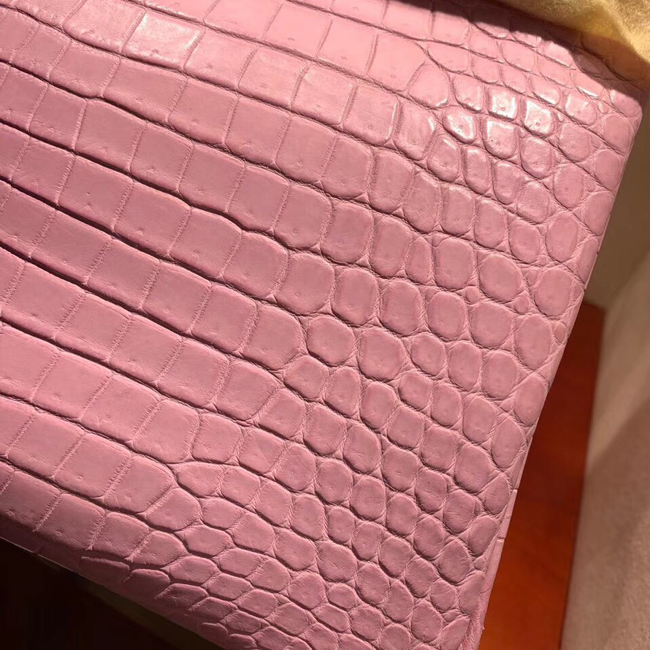 エルメス バーキン30 ピンク クロコダイル ニロティカスマット シルバー金具