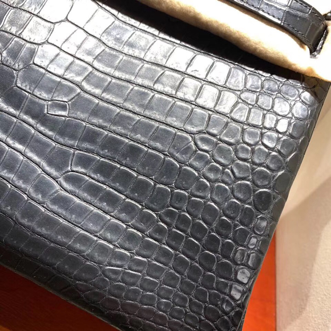 エルメス バーキン30 ブラック クロコダイル ニロティカスマット ゴールド金具