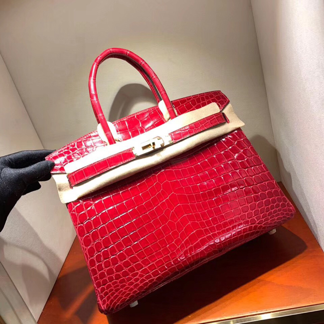 エルメス バーキン30 ブレイズ クロコダイル ニロティカス ゴールド金具