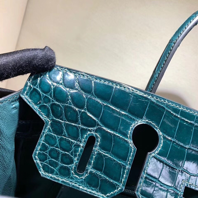 エルメス バーキン30 マラカイト クロコダイル ニロティカス シルバー金具