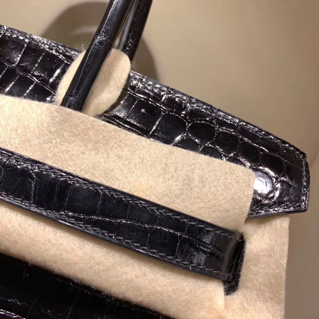 エルメス バーキン30 ブラック クロコダイル ニロティカス ゴールド金具