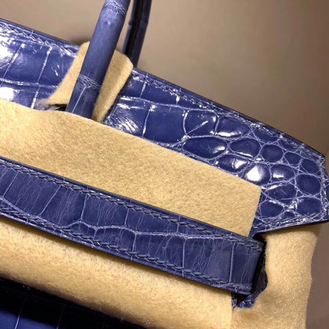 エルメス バーキン30 ブルーエレクトリック クロコダイル ニロティカス シルバー金具