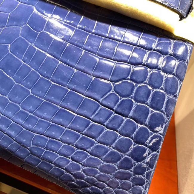 エルメス バーキン30 ブルーエレクトリック クロコダイル ニロティカス シルバー金具