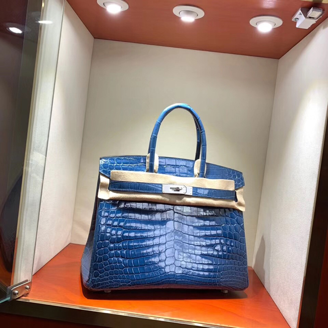 エルメス バーキン30 ミコノス クロコダイル ニロティカス シルバー金具