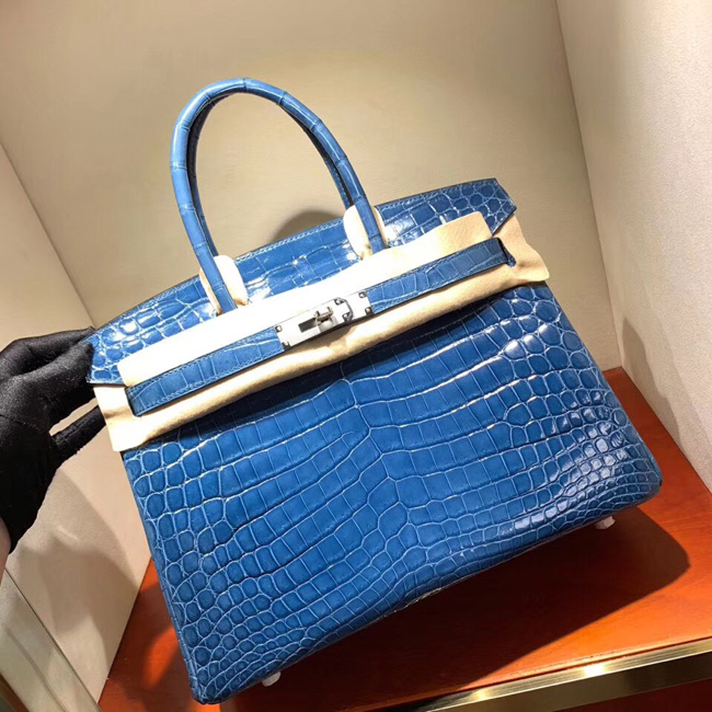エルメス バーキン30 ミコノス クロコダイル ニロティカス シルバー金具