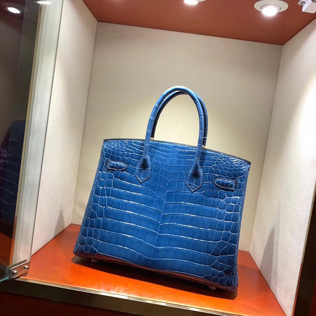 エルメス バーキン30 ミコノス クロコダイル ニロティカス シルバー金具