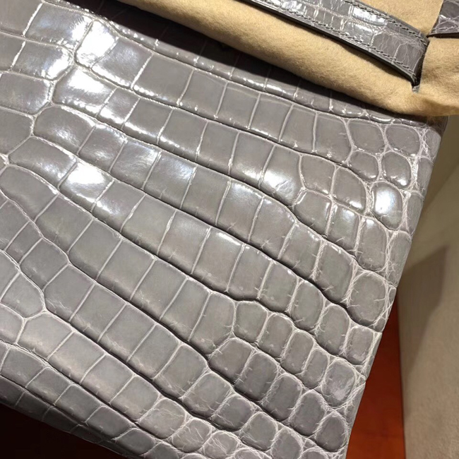 エルメス バーキン30 グレーパリ クロコダイル ニロティカス ゴールド金具