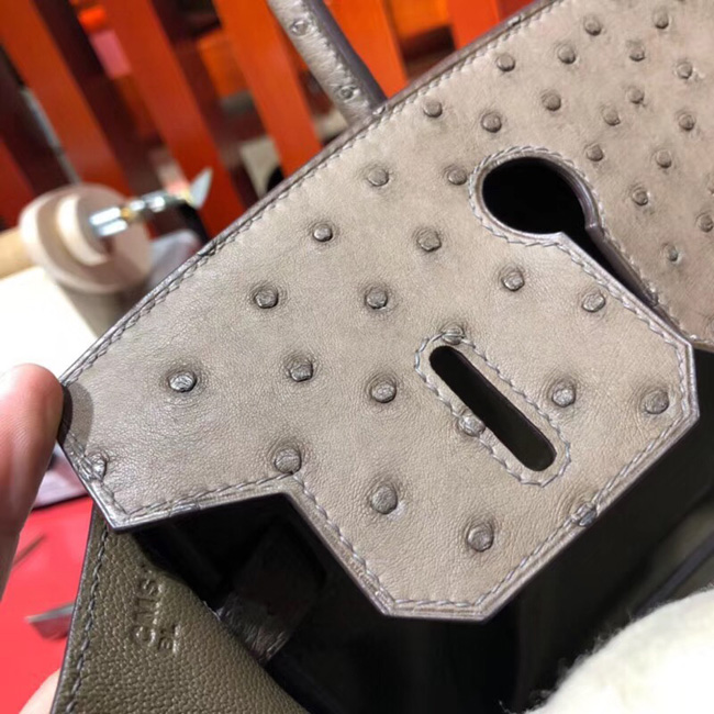 エルメス バーキン30 ショコラ オーストリッチ ゴールド金具
