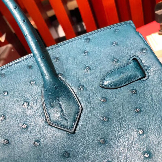 エルメス バーキン30 ブルータラサ オーストリッチ ゴールド金具