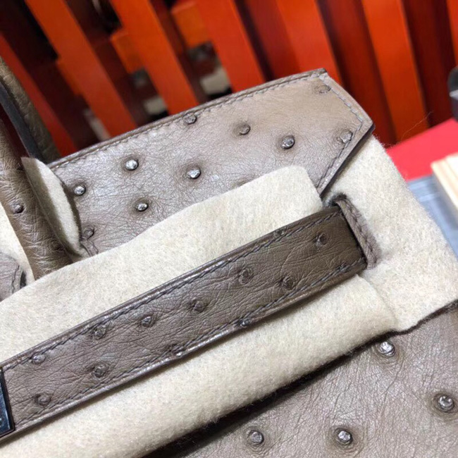 エルメス バーキン30 ショコラ オーストリッチ シルバー金具