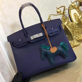 エルメス バーキン30 ブルーニュイ ヴォーエプソン シルバー金具