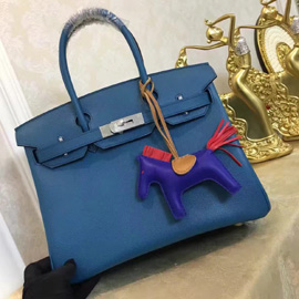 エルメス バーキン30 ブルージーン ヴォーエプソン シルバー金具