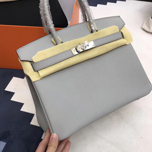 エルメス バーキン30 ブルーグラシエ ヴォーエプソン シルバー金具