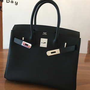 エルメス バーキン30 ブラック トゴ シルバー金具