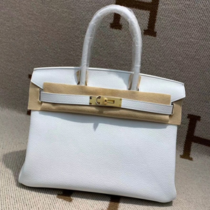 エルメス バーキン30 ホワイト トリヨンクレマンス ゴールド金具