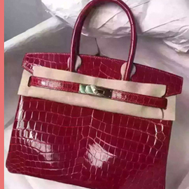 エルメス バーキン30 ブーゲンビリエ クロコダイル シルバー金具