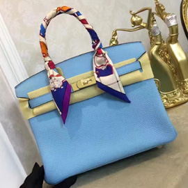エルメス　バーキン30　ブルーパラダイス　トゴ　ゴールド金具