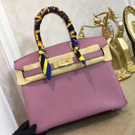 エルメス　バーキン30　グリシーヌ　トゴ　ゴールド金具