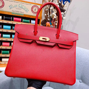 エルメス バーキン30 ルージュカザック ヴォーエプソン ゴールド金具