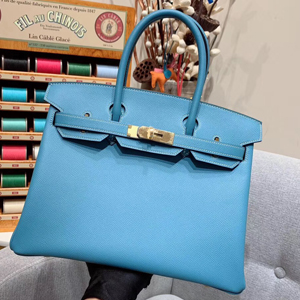 エルメス バーキン30 ブルージーン ヴォーエプソン ゴールド金具