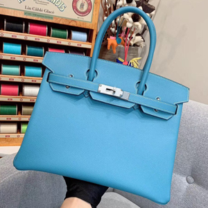 エルメス バーキン30 ブルージーン ヴォーエプソン シルバー金具