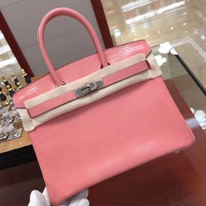エルメス バーキン30 ローズコンフェッティ リザード シルバー金具