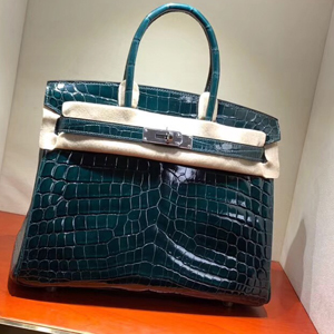 エルメス バーキン30 マラカイト クロコダイル ニロティカス シルバー金具