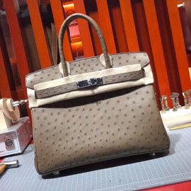 エルメス バーキン30 ショコラ オーストリッチ シルバー金具