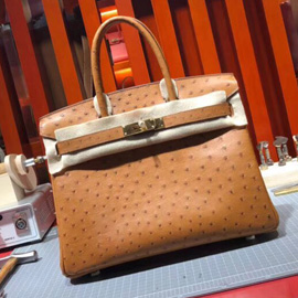 エルメス バーキン30 ゴールド オーストリッチ ゴールド金具