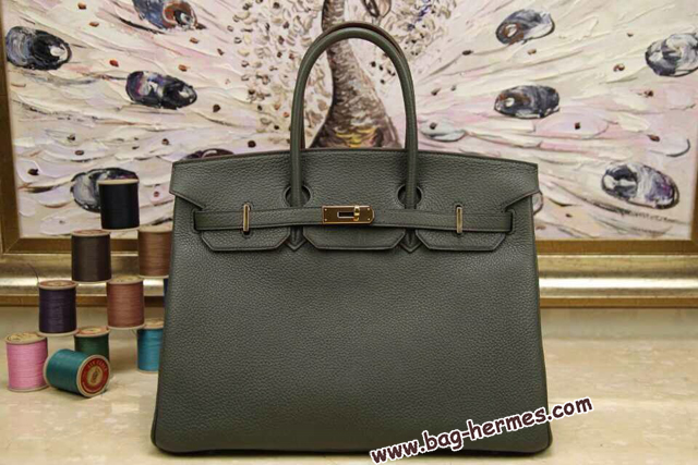 エルメス バーキン35 ヴェールアングレ トゴ ゴールド金具