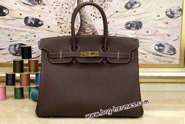 エルメス バーキン35 ショコラ トゴ ゴールド金具