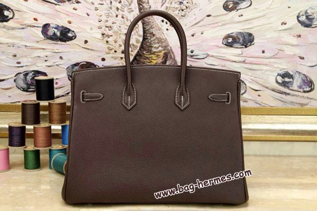 エルメス バーキン35 ショコラ トゴ ゴールド金具