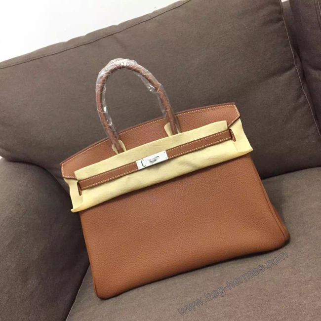 エルメス バーキン35 マロンドインディ トゴ シルバー金具