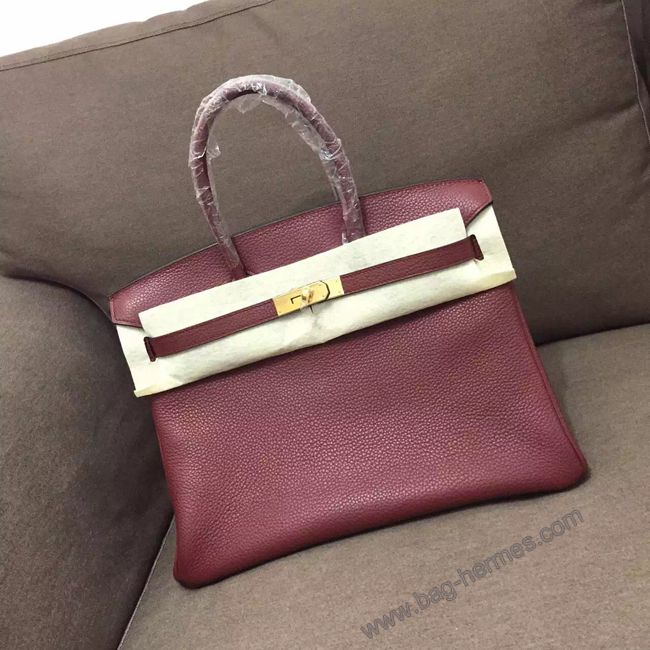 エルメス バーキン35 ルージュアッシュ　トゴ ゴールド金具