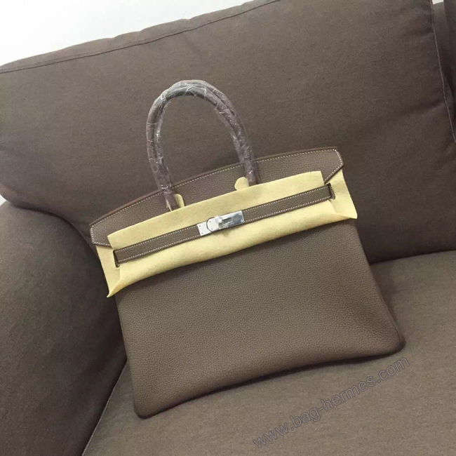 エルメス バーキン35 エトゥープ トゴ シルバー金具