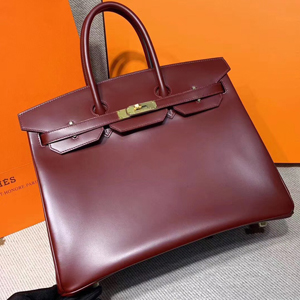 エルメス バーキン35 ルージュアッシュ ボックスカーフ ゴールド金具