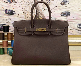 エルメス バーキン35 ショコラ トゴ ゴールド金具